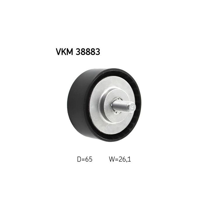 Kreipiantysis skriemulys, V formos rumbuotas diržas SKF VKM 38883