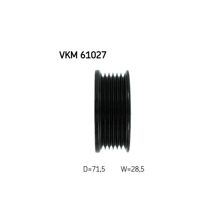 Kreipiantysis skriemulys, V formos rumbuotas diržas SKF VKM 61027
