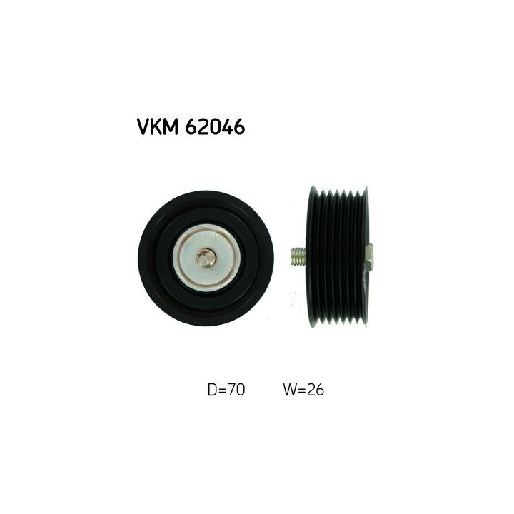 Kreipiantysis skriemulys, V formos rumbuotas diržas SKF VKM 62046