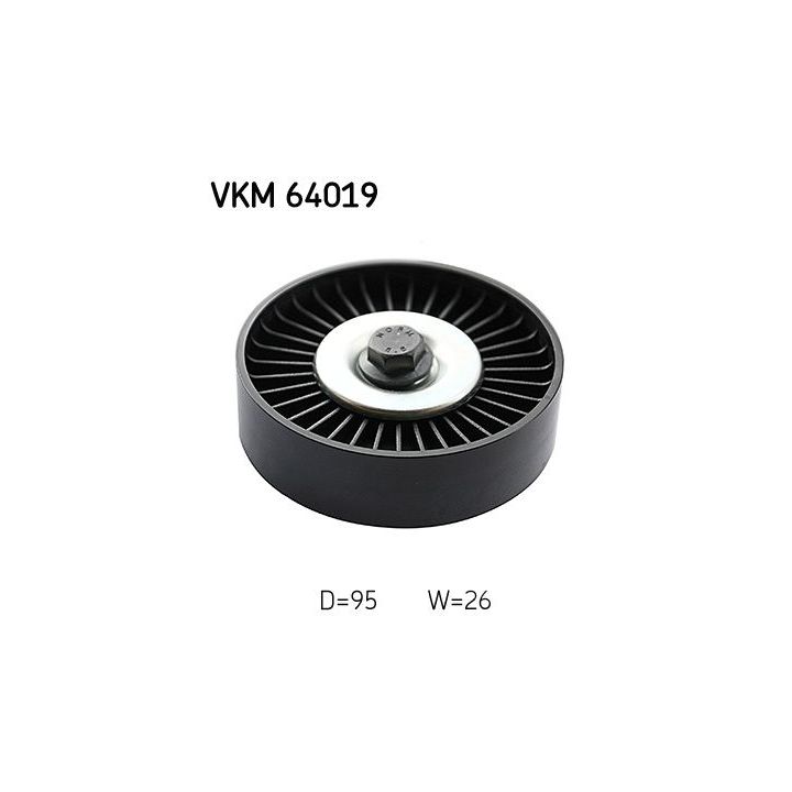 Kreipiantysis skriemulys, V formos rumbuotas diržas SKF VKM 64019