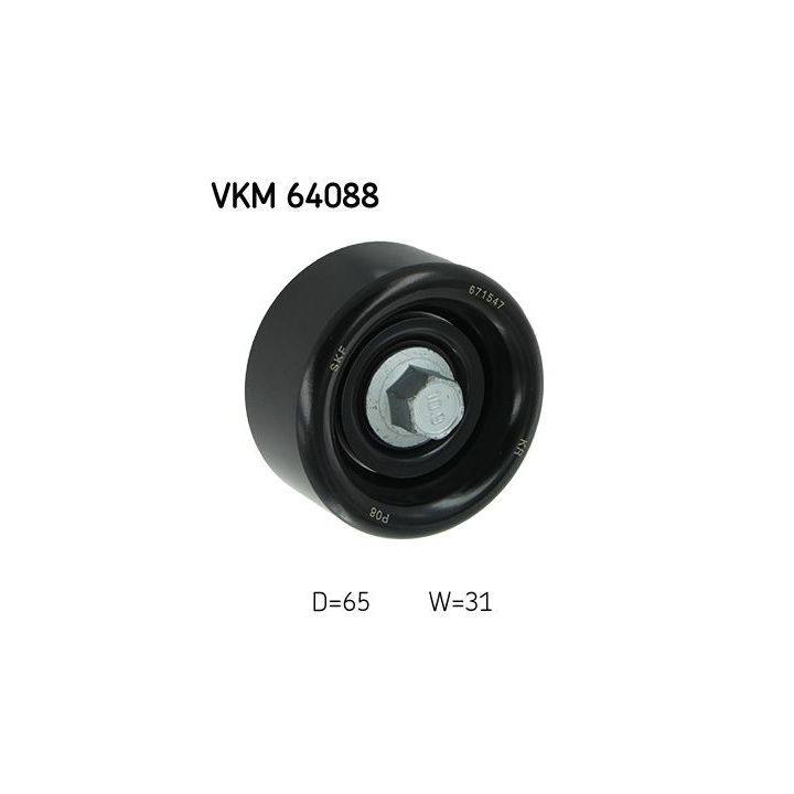 Kreipiantysis skriemulys, V formos rumbuotas diržas SKF VKM 64088