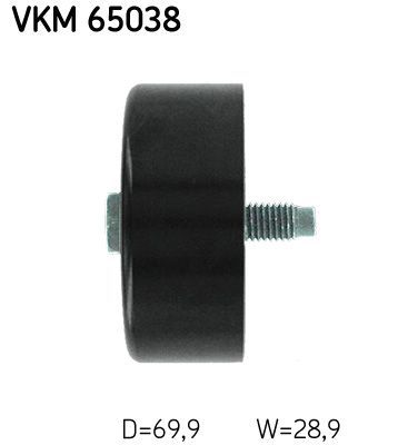 Kreipiantysis skriemulys, V formos rumbuotas diržas SKF VKM 65038