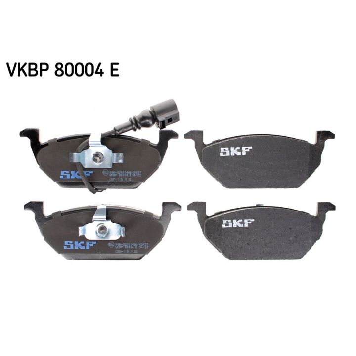 Stabdžių trinkelių rinkinys, diskinis stabdys SKF VKBP 80004 E