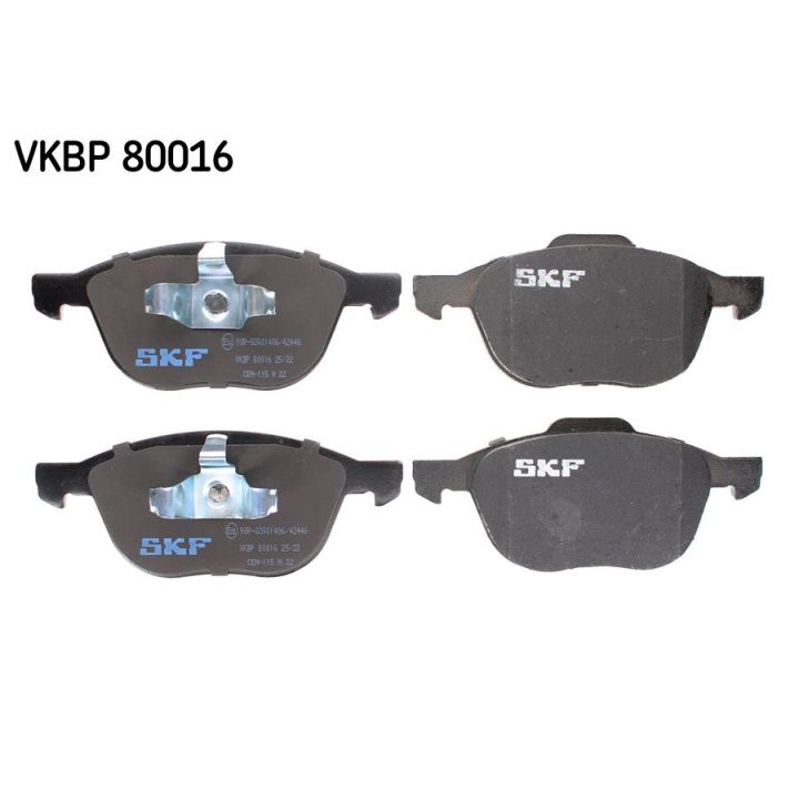 Stabdžių trinkelių rinkinys, diskinis stabdys SKF VKBP 80016
