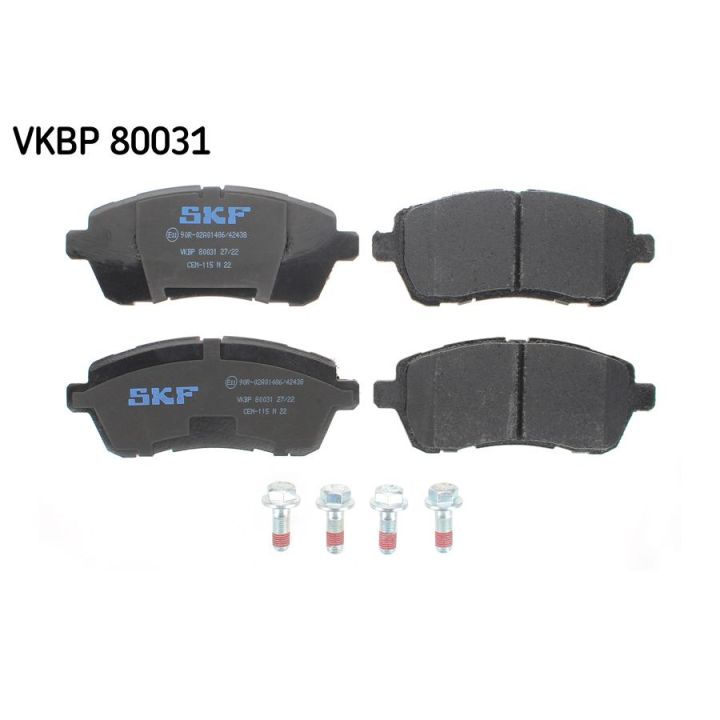 Stabdžių trinkelių rinkinys, diskinis stabdys SKF VKBP 80031