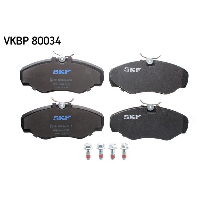 Stabdžių trinkelių rinkinys, diskinis stabdys SKF VKBP 80034