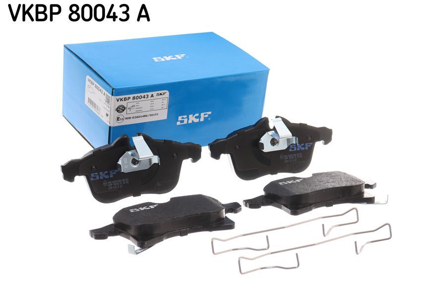 Stabdžių trinkelių rinkinys, diskinis stabdys SKF VKBP 80043 A