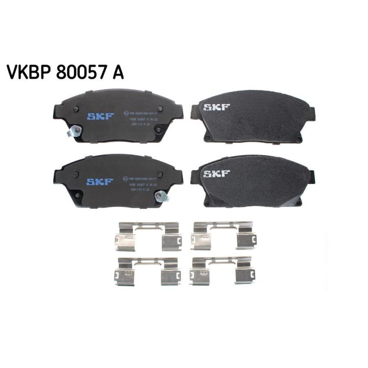 Stabdžių trinkelių rinkinys, diskinis stabdys SKF VKBP 80057 A