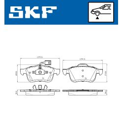 Stabdžių trinkelių rinkinys, diskinis stabdys SKF VKBP 80476 E