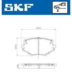 Stabdžių trinkelių rinkinys, diskinis stabdys SKF VKBP 80564 A