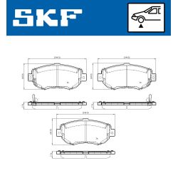 Stabdžių trinkelių rinkinys, diskinis stabdys SKF VKBP 81124 A