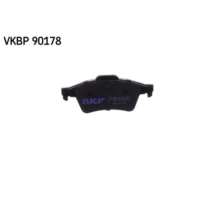Stabdžių trinkelių rinkinys, diskinis stabdys SKF VKBP 90178