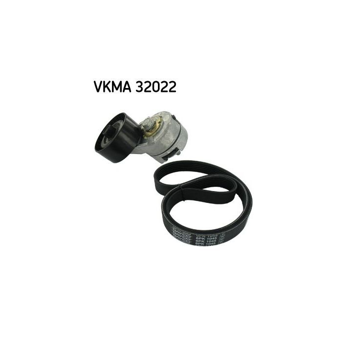 V formos rumbuotas diržas, komplektas SKF VKMA 32022