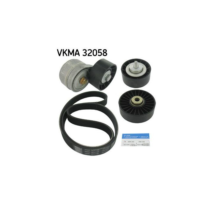 V formos rumbuotas diržas, komplektas SKF VKMA 32058
