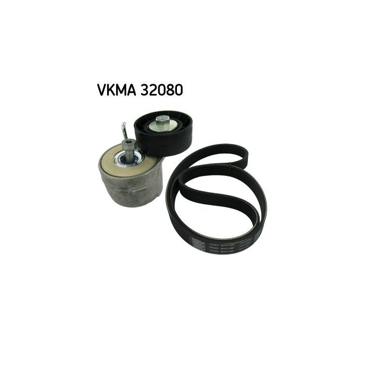 V formos rumbuotas diržas, komplektas SKF VKMA 32080