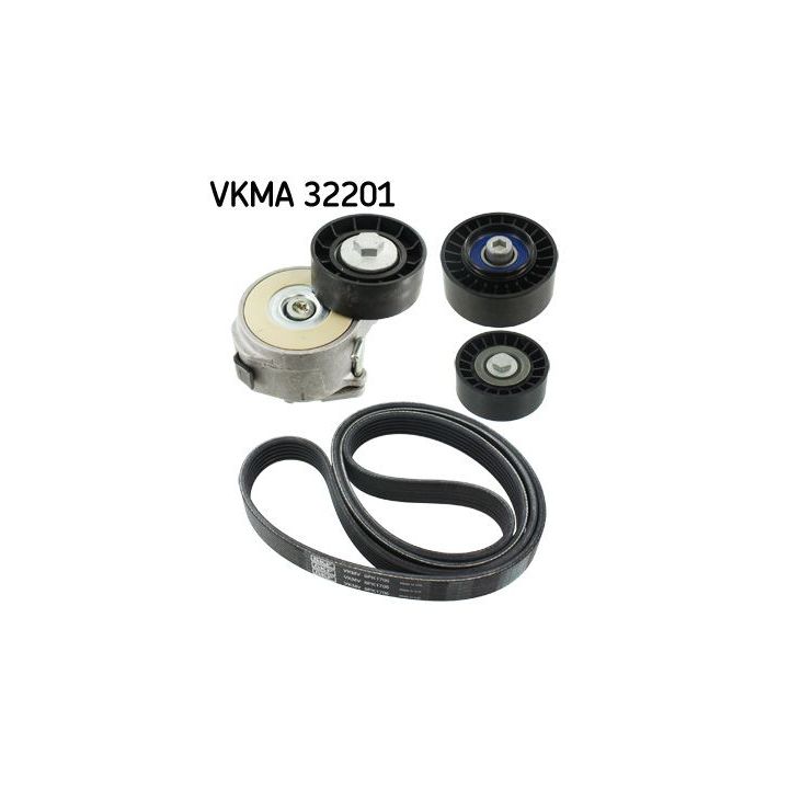 V formos rumbuotas diržas, komplektas SKF VKMA 32201