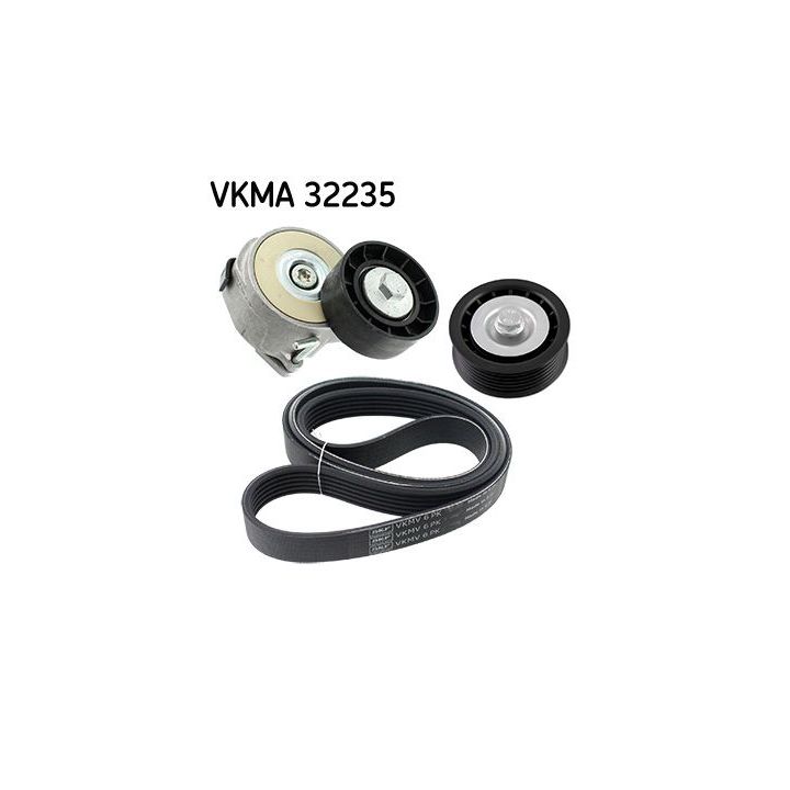 V formos rumbuotas diržas, komplektas SKF VKMA 32235