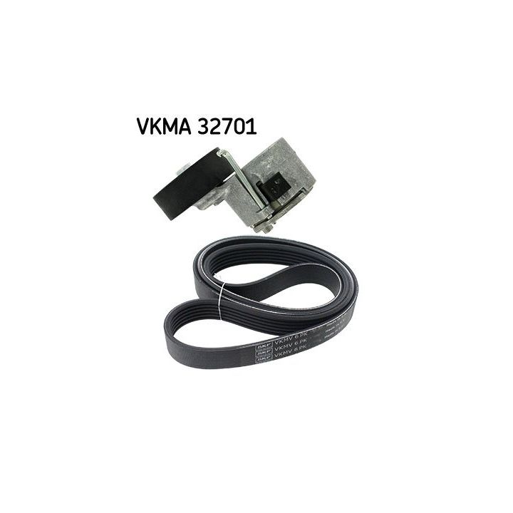 V formos rumbuotas diržas, komplektas SKF VKMA 32701