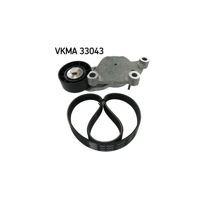 V formos rumbuotas diržas, komplektas SKF VKMA 33043