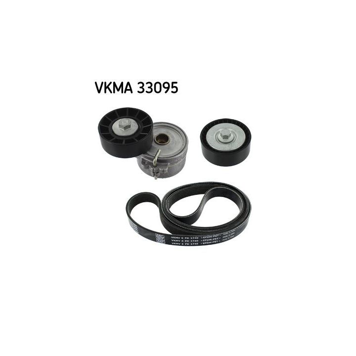V formos rumbuotas diržas, komplektas SKF VKMA 33095