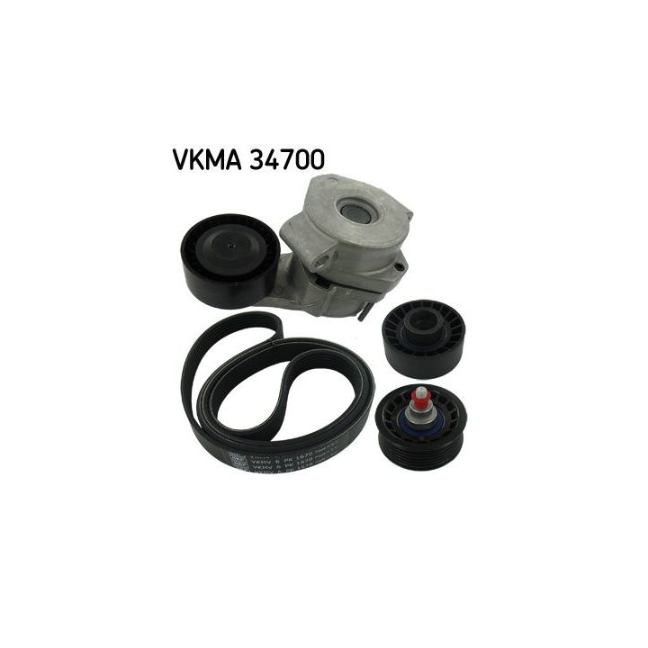 V formos rumbuotas diržas, komplektas SKF VKMA 34700