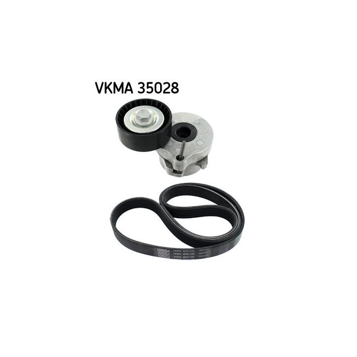 V formos rumbuotas diržas, komplektas SKF VKMA 35028