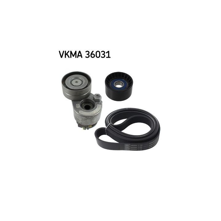 V formos rumbuotas diržas, komplektas SKF VKMA 36031