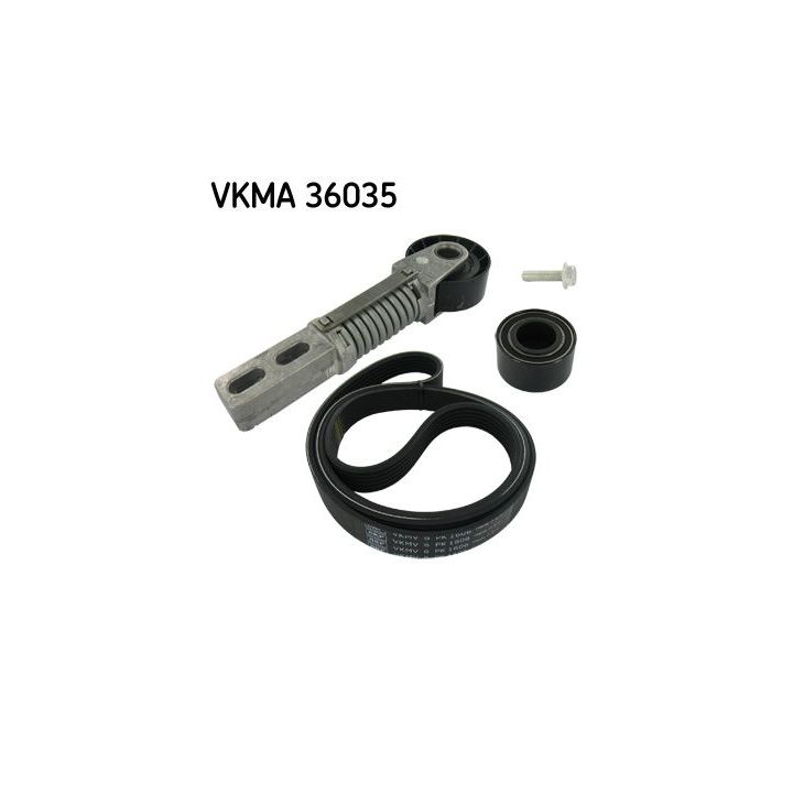V formos rumbuotas diržas, komplektas SKF VKMA 36035