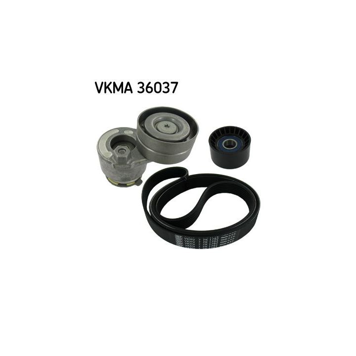 V formos rumbuotas diržas, komplektas SKF VKMA 36037