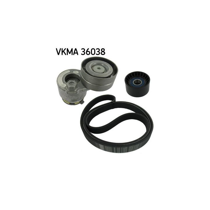 V formos rumbuotas diržas, komplektas SKF VKMA 36038