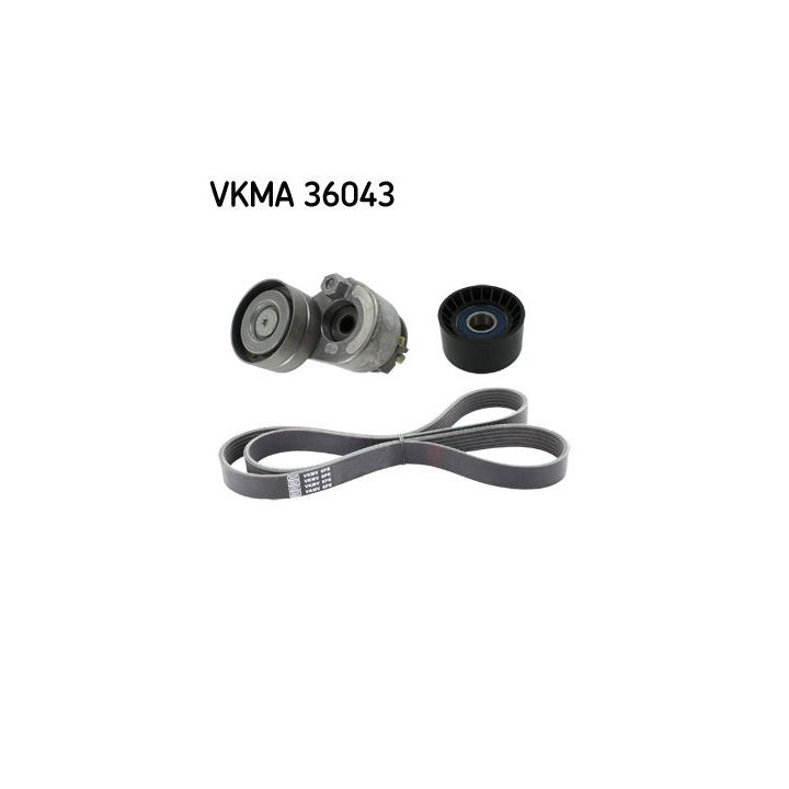 V formos rumbuotas diržas, komplektas SKF VKMA 36043