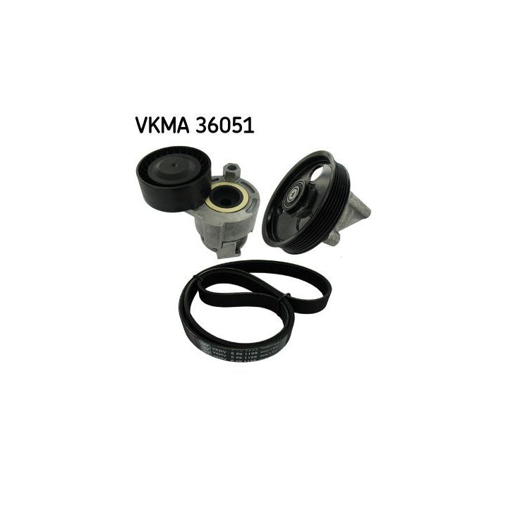 V formos rumbuotas diržas, komplektas SKF VKMA 36051