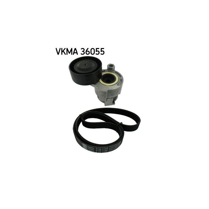 V formos rumbuotas diržas, komplektas SKF VKMA 36055