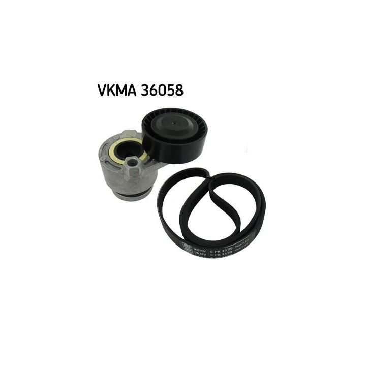 V formos rumbuotas diržas, komplektas SKF VKMA 36058