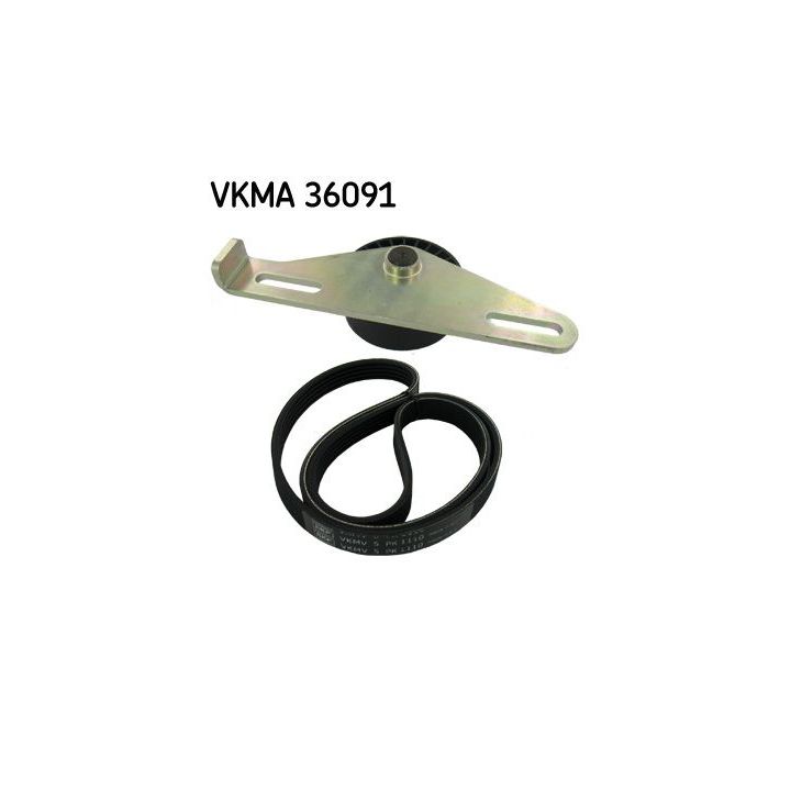 V formos rumbuotas diržas, komplektas SKF VKMA 36091
