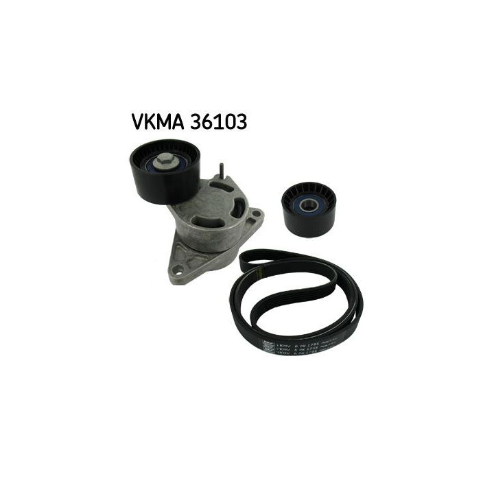 V formos rumbuotas diržas, komplektas SKF VKMA 36103