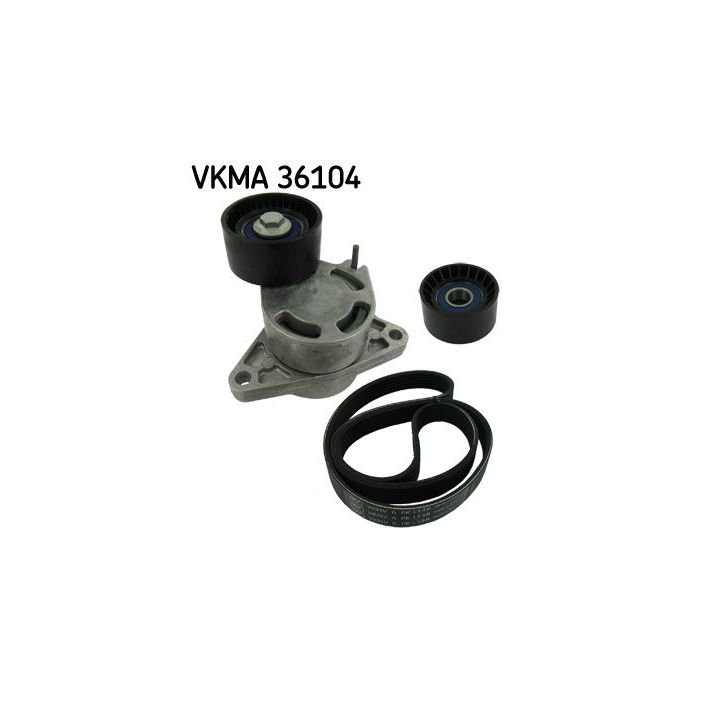 V formos rumbuotas diržas, komplektas SKF VKMA 36104
