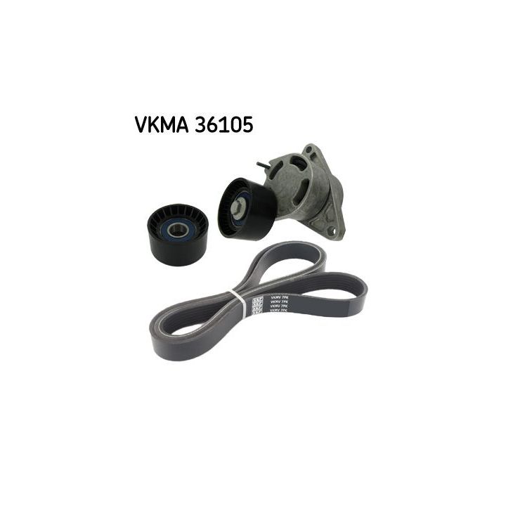 V formos rumbuotas diržas, komplektas SKF VKMA 36105