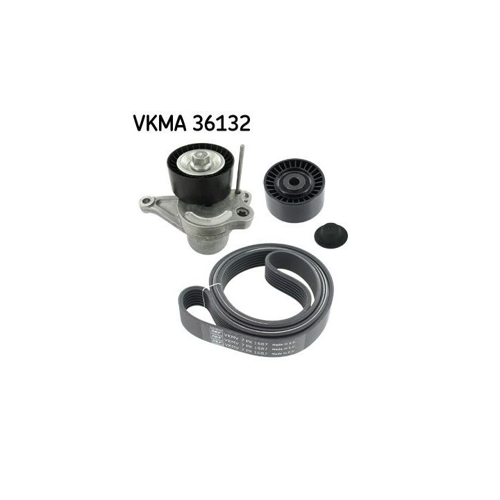 V formos rumbuotas diržas, komplektas SKF VKMA 36132