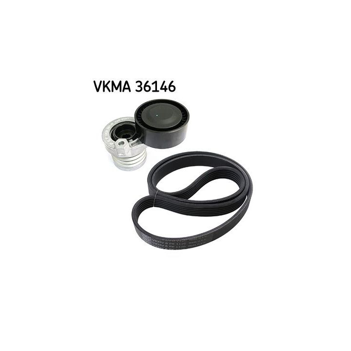 V formos rumbuotas diržas, komplektas SKF VKMA 36146