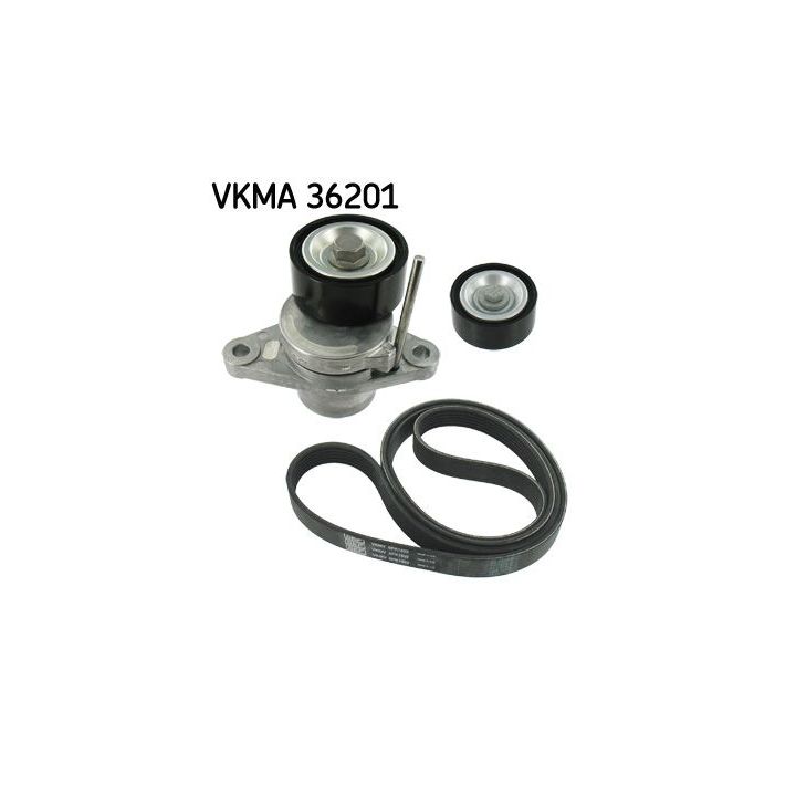 V formos rumbuotas diržas, komplektas SKF VKMA 36201