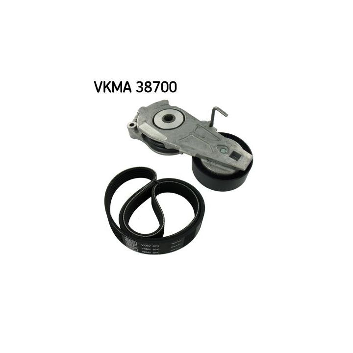 V formos rumbuotas diržas, komplektas SKF VKMA 38700