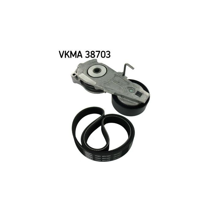 V formos rumbuotas diržas, komplektas SKF VKMA 38703
