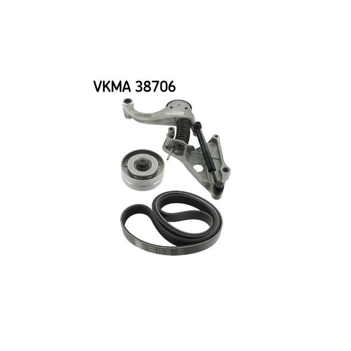 V formos rumbuotas diržas, komplektas SKF VKMA 38706