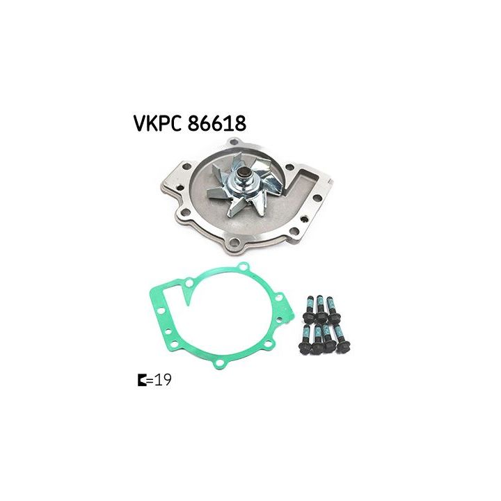 Vandens siurblys, variklio aušinimas SKF VKPC 86618