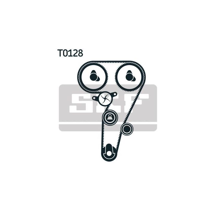 Vandens siurblio ir paskirstymo diržo komplektas SKF VKMC 02183