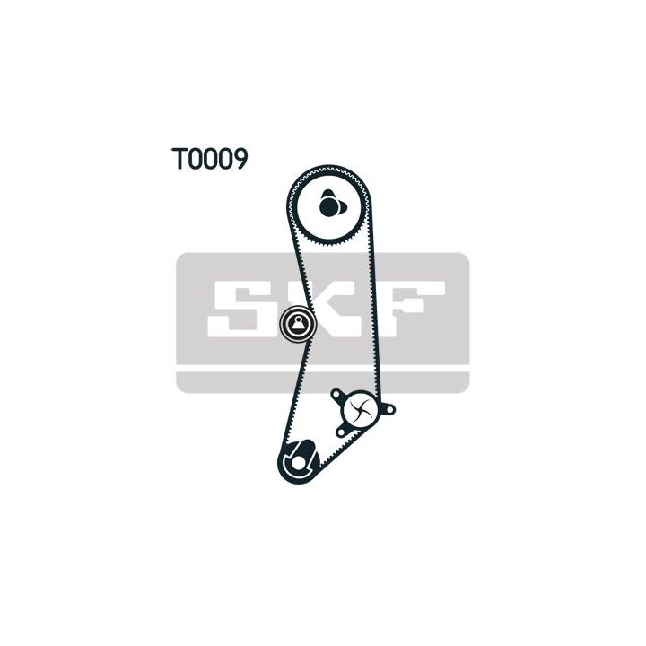 Vandens siurblio ir paskirstymo diržo komplektas SKF VKMC 02200