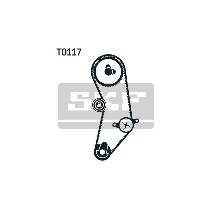 Vandens siurblio ir paskirstymo diržo komplektas SKF VKMC 02201