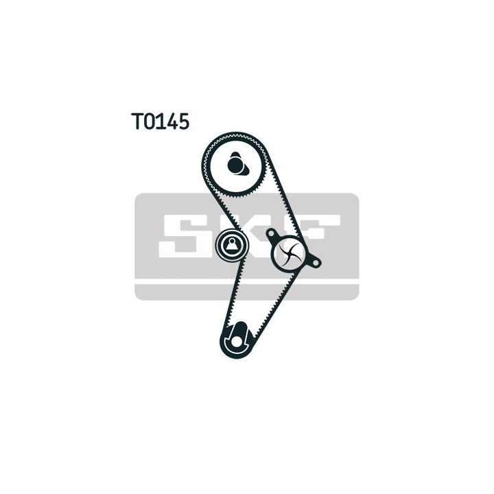 Vandens siurblio ir paskirstymo diržo komplektas SKF VKMC 02203
