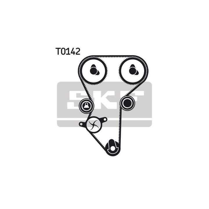 Vandens siurblio ir paskirstymo diržo komplektas SKF VKMC 03213